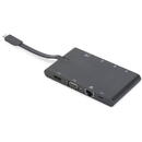 Digitus Universal Travel Docking Station - HDMI, USB, USB-C, VGA, RJ-45, Card Reader
