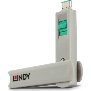 Lindy USB-C port lock green