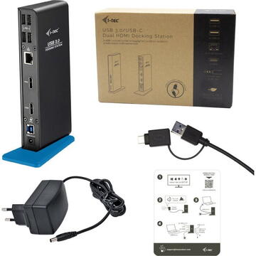 i-tec USB 3.0 / USB-C Dual HDMI Docking Station - U3DUALHDMIDOCK