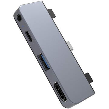 Hyper Hyper Drive 4-in-1 USB-C Hub f. iPad Pro, docking station (silver)