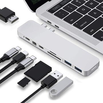 Hyper USB-C Hub 4K miniDP, docking station (silver)