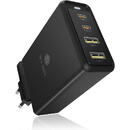 Icy Box IB-PS104-PD, charger (black, 4-port wall charger)