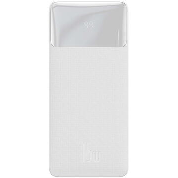 Baterie externa Powerbank Baseus Bipow 20000mAh, 2xUSB, USB-C, 15W (white)