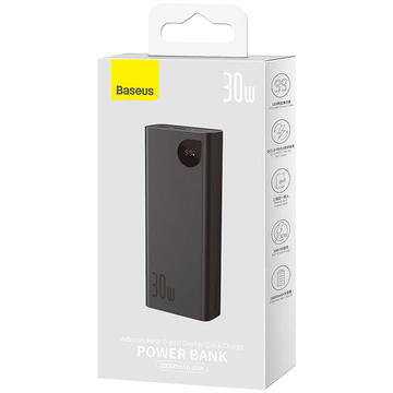 Baterie externa Powerbank Baseus Adaman Metal, 20000mAh, 30W (black)
