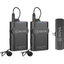 Sistem wireless Boya BY-WM4 PRO-K6 cu 2xMicrofon lavaliera 2xTransmitator si Receiver Android Type-C