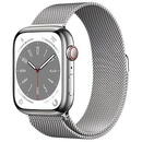 Smartwatch Apple Watch 8 Cell 41mm Steel Silver/Silver Milanese Loop
