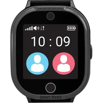 Smartwatch MyKi Watch 4 Lite cu tripla localizare (LBS, GPS, Wi-Fi), impermeabil, Negru