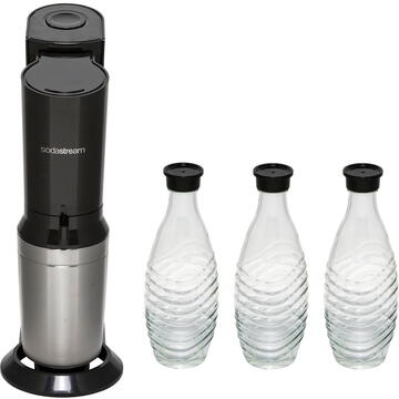 Aparate de preparare sifon SodaStream Soda Maker Crystal 2 0 Plus black Schwarz incl 3 Glasbottles (1216513490)