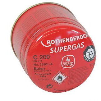 Rothenberger Cartus gaz C200 Supergaz cu valva tip membrana 190ml