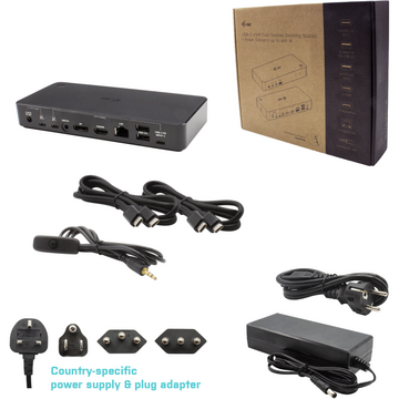 I-TEC USB-C/Thunderbolt KVM Docking station Dual Display Power Delivery 65/100W