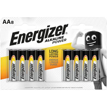 Energizer AP Alkaline Power 410683 Battery AA LR6 8 pcs.