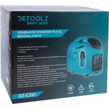 Detoolz DZ-C261, benzina, 79.5 CC 3.22 CP, 2100 W 4L