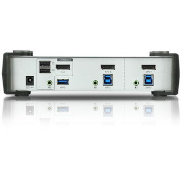 Switch Aten 2-Port USB 3.1 Gen 1 DisplayPort 1.1 KVMP™ Switch with Speaker (KVM cables included)
