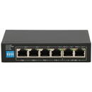 Switch Extralink EX.14831 network switch Managed Fast Ethernet (10/100) Power over Ethernet (PoE) 6U Black
