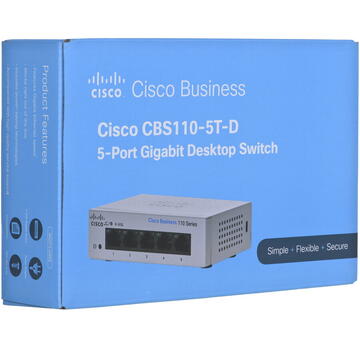 Switch Cisco CBS110 Unmanaged L2 Gigabit Ethernet (10/100/1000) 1U Grey