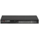 Switch Edimax GS-5416PLC network switch Managed Gigabit Ethernet (10/100/1000) Power over Ethernet (PoE) 1U Black