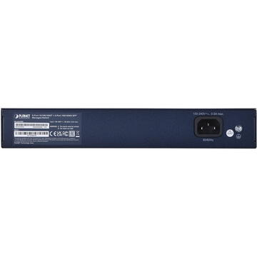 Switch PLANET 10/100/1000T + 2-Port Managed L2/L4 Gigabit Ethernet (10/100/1000) 1U Blue