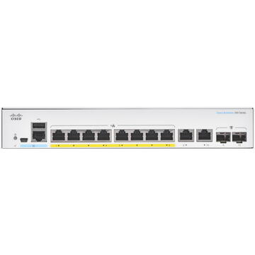 Switch Cisco CBS350-8P-2G-EU network switch Managed L2/L3 Gigabit Ethernet (10/100/1000) Silver