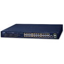 Switch PLANET GS-4210-24P2S network switch Managed L2/L4 Gigabit Ethernet (10/100/1000) Power over Ethernet (PoE) 1U Blue