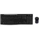 Tastatura Logitech MK295, CZ Czech, QWERTZ, Wireless + Mouse Negru