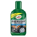 Produse cosmetice pentru exterior Dressing Chedere si Anvelope Turtle Wax Black In A Flash Trim and Tyre Wax, 300ml