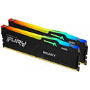 Memorie Kingston Fury Beast RGB 32GB DDR5 Dual Kit 5600MHz CL40 Black