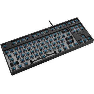 Tastatura Krux Atax RGB Outemu Blue Keyboard, Cu fir, Iluminare RGB
