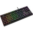 Tastatura Klávesnice Krux Atax RGB Outemu Brown,Negru, USB Cu fir,87 taste