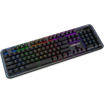 Tastatura Krux Comet RGB Outemu Brown Keyboard Negru USB Cu fir