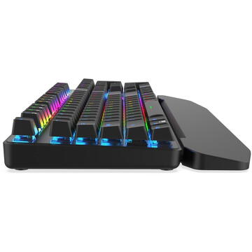 Tastatura Krux Meteor RGB Outemu Brown Keyboard, Negru USB Cu fir, Iluminare RGB