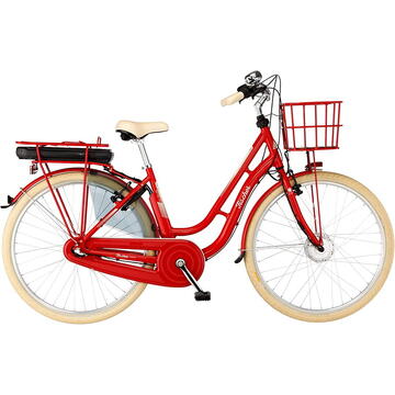 Bicicleta Fischer die fahrradmarke FISCHER Bicycle CITA Retro 2.0 (2022), Pedelec (red (glossy), 28, 48 cm frame)
