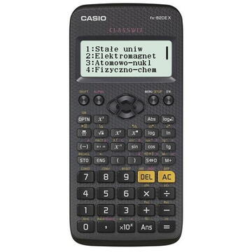 Calculator de birou SCIENTIFIC CALCULATOR CASIO FX 82CEX BLACK, 12-DIGIT DISPLAY