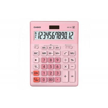 Calculator de birou CASIO GR-12C-PK OFFICE CALCULATOR PINK, 12-DIGIT DISPLAY