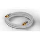 goobay TV antenna cable 135dB white 10m -4x shielded