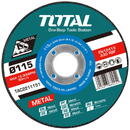 TOTAL - Set 10 discuri abrazive taiere metale - 115x1.2mm
