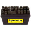 Top Master Pro Set poansoane litere, crom 1,5mm-12,5mm 27pcs TMP