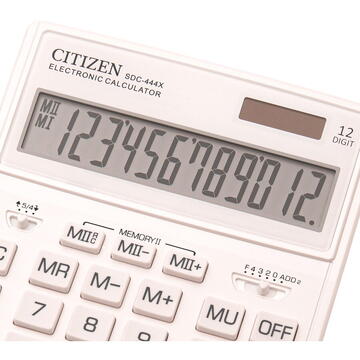 Calculator de birou CITIZEN SDC-444XRWHE OFFICE CALCULATOR, 12-DIGIT, WHITE