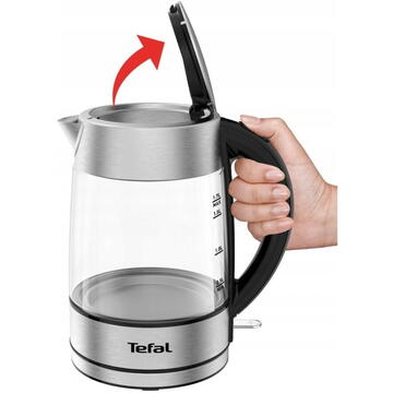 Fierbator Tefal KI772D electric kettle 1.7 L 2400 W Stainless steel, Transparent