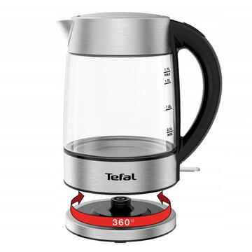 Fierbator Tefal KI772D electric kettle 1.7 L 2400 W Stainless steel, Transparent