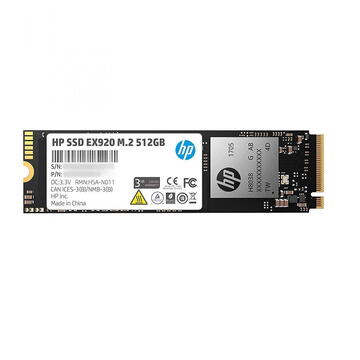 SSD HP EX920 512GB M.2 NVMe PCIe Gen3 x4 R/W:3200/1600 MB/s 3D NAND 2280