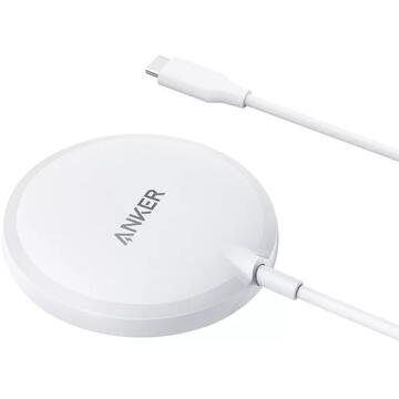 Incarcator wireless Anker PowerWave Select Magnetic Pad 7.5W pentru seria iPhone 12, Alb