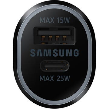 Incarcator auto Dual USB Samsung Fast Charging 40W, Negru