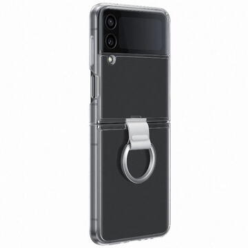 Husa Samsung Clear Cover with Ring pentru Galaxy Z Flip4, Transparent
