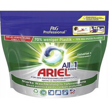 Detergent rufe ARIEL Prof washing capsule Universal+Polybag 60pcs