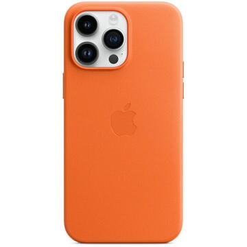 Husa Apple iPhone 14 Pro Max Leather MagSafe - Orange