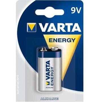 Baterie alcalina VARTA BAVA 4122, Hi-voltage 9V, (typ 6LR61), 1 bucata energy