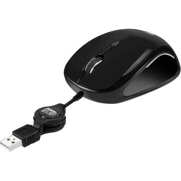 Mouse Adesso einziehbare Nano mouse, iMouse S8B Negru 1200dpi