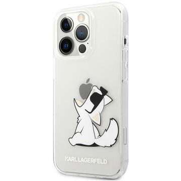Husa Karl Lagerfeld Husa Choupette Eat iPhone 14 Pro Max Transparent