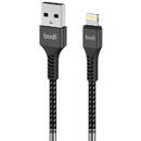 Budi Cablu USB Lightning Black 1m (impletitura textila) -T.Verde 0.1 lei/buc