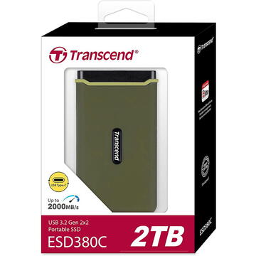 SSD Extern Transcend ESD380C 2TB USB-C Green